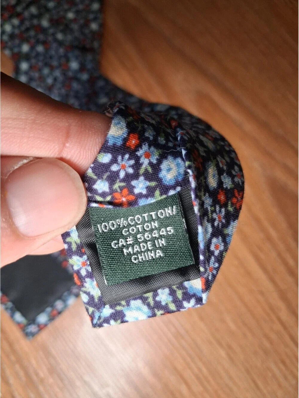 J Crew Cotton Tie Blue Multicolor Floral Skinny Slim